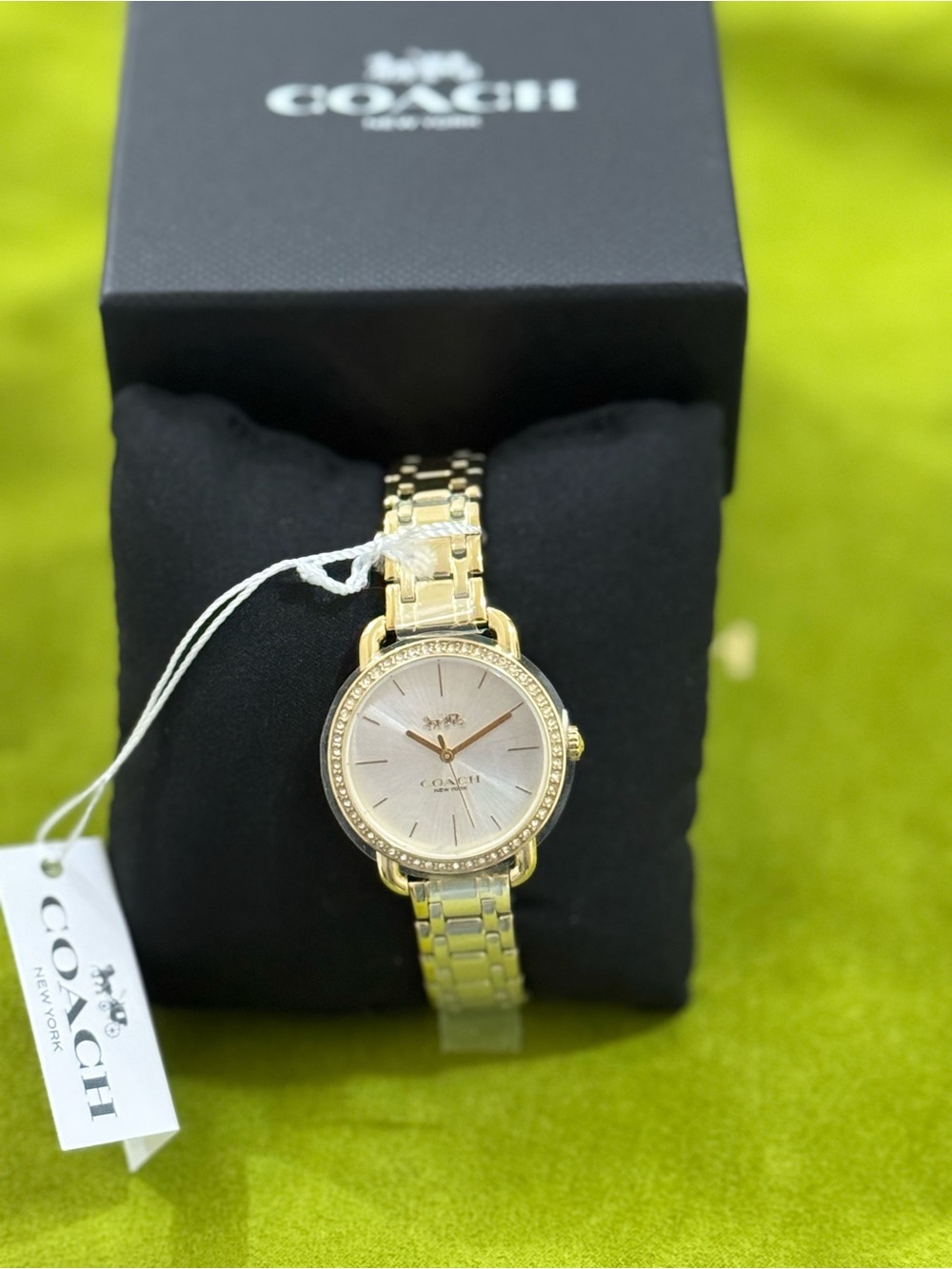 Coach Gold-Tone Crystal Accent Ladies Bracelet Watch